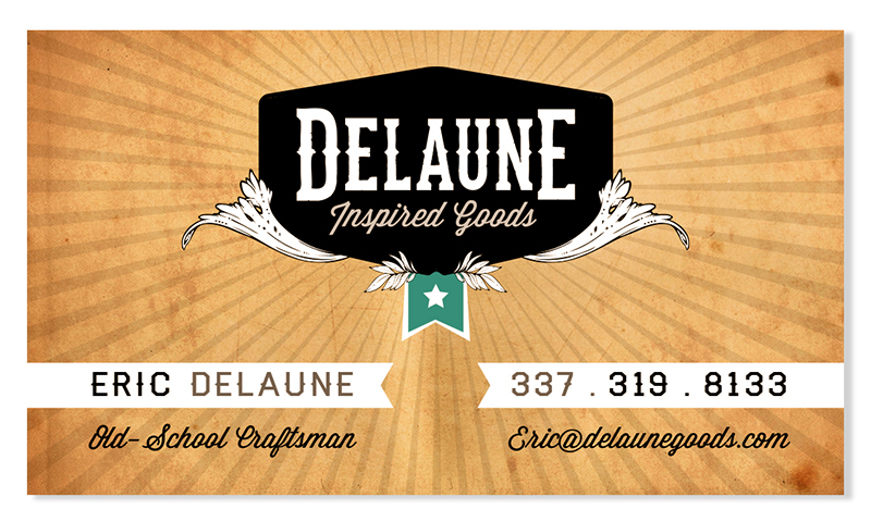 Graphic Design on business cards for a Lafayette LA business