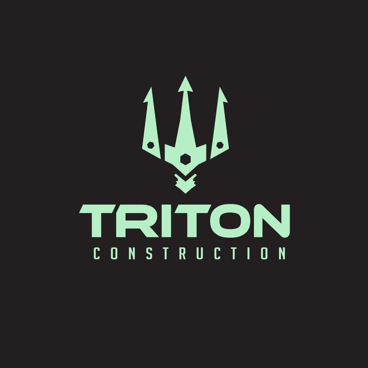 A trident shaped logo design for a company in Lafayette LA